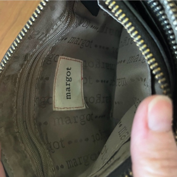 MARGOT small New York black leather crossbody bag purse - Picture 6 of 9